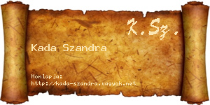 Kada Szandra névjegykártya